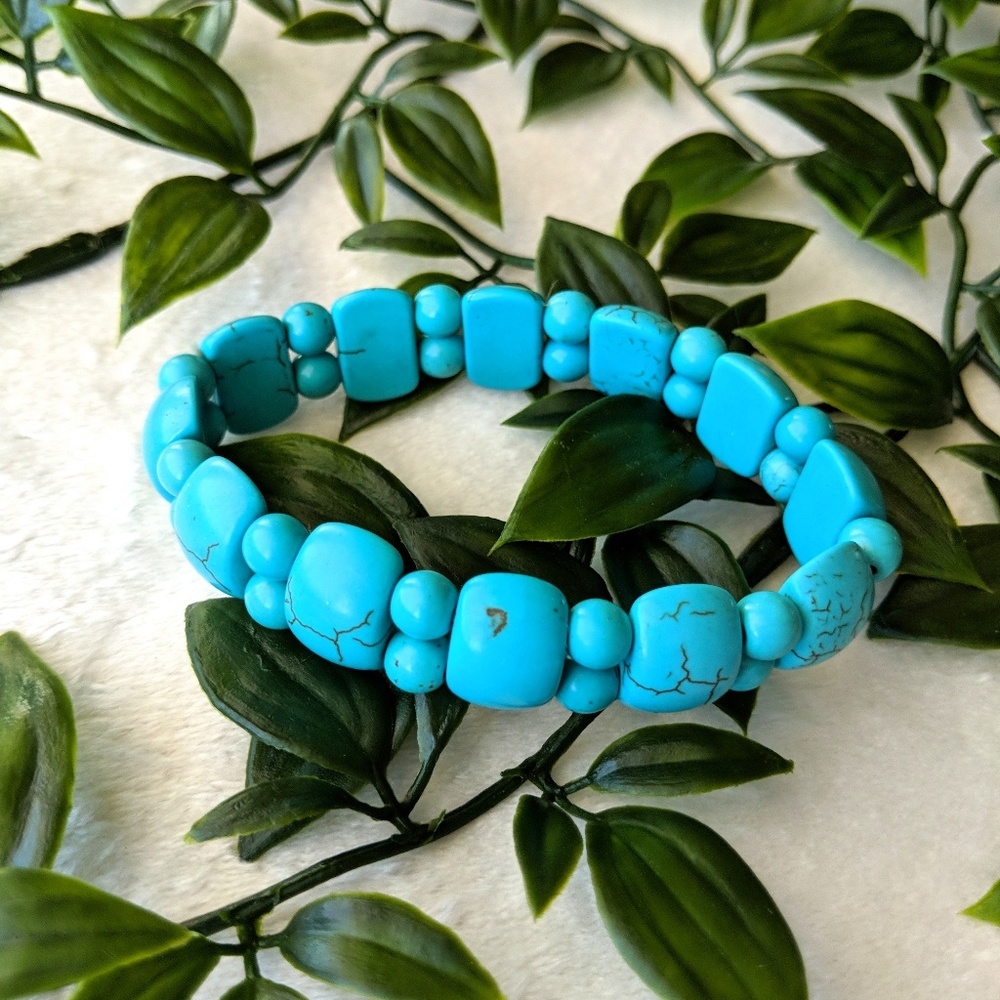 Turquoise Color Elastic Bracelet